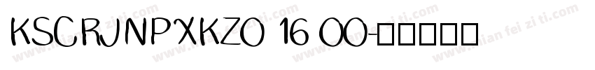 KSCRJNPXKZ0 16 00字体转换